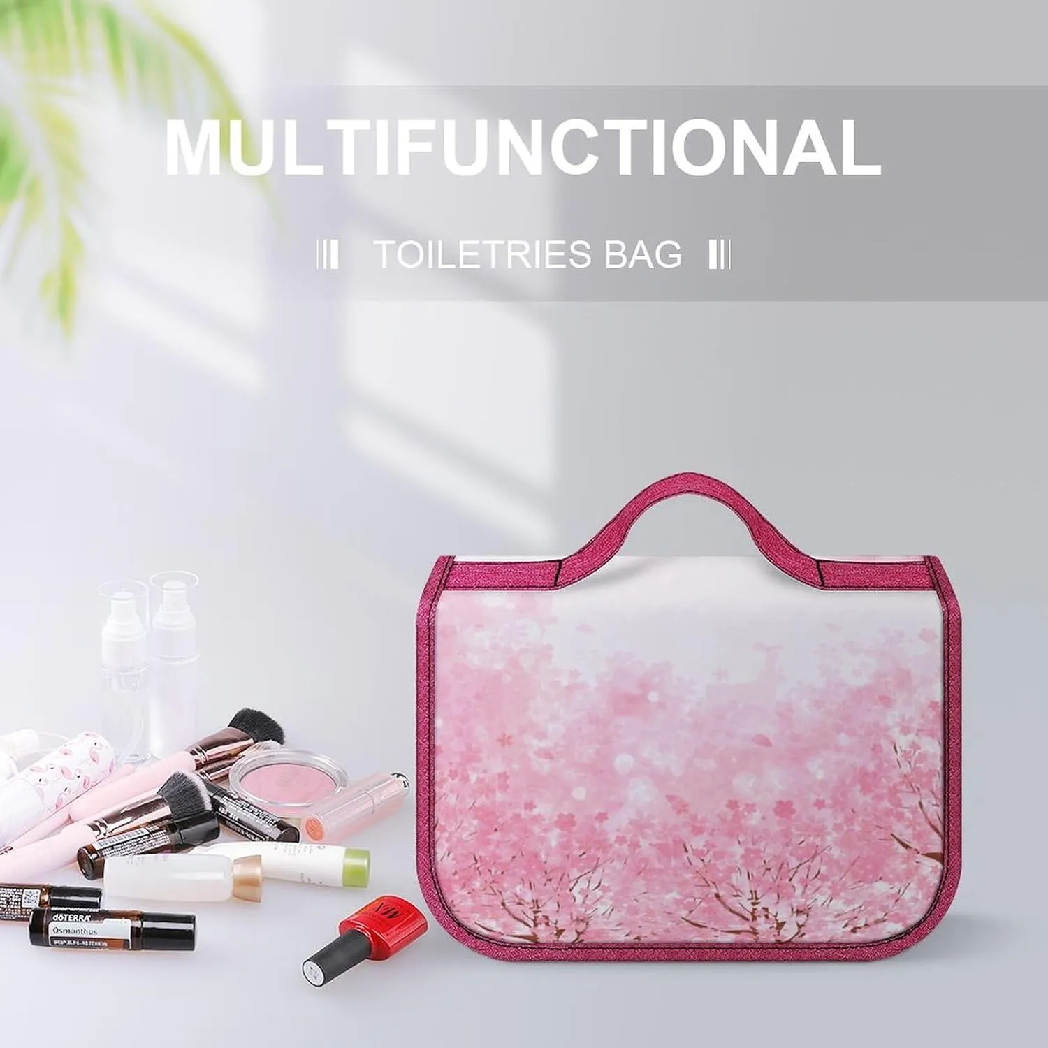 Music Print,Toiletry Bag Hanging Travel Makeup Organizer,Musical Notes and Clef Sheet Pattern,Cosmetic Makeup Bag for Full Sized Toiletries,Black And White, 215-SDS0326MakeupBagA1164