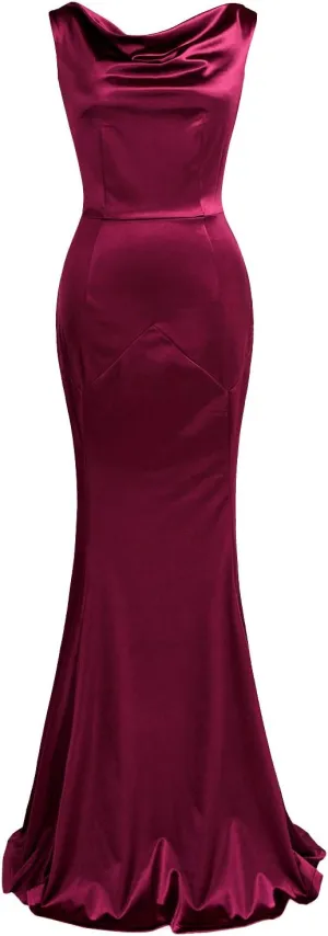MUXXN Women's 30s Brief Elegant Mermaid Sleeveless Gowns Formal Evening Dress