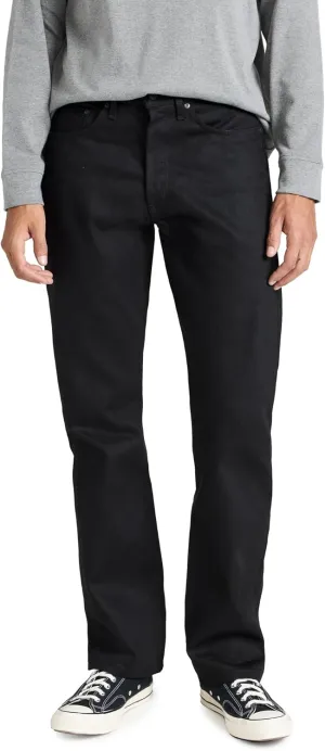 Naked & Famous Denim Men's True Guy - Solid Black Selvedge Jeans