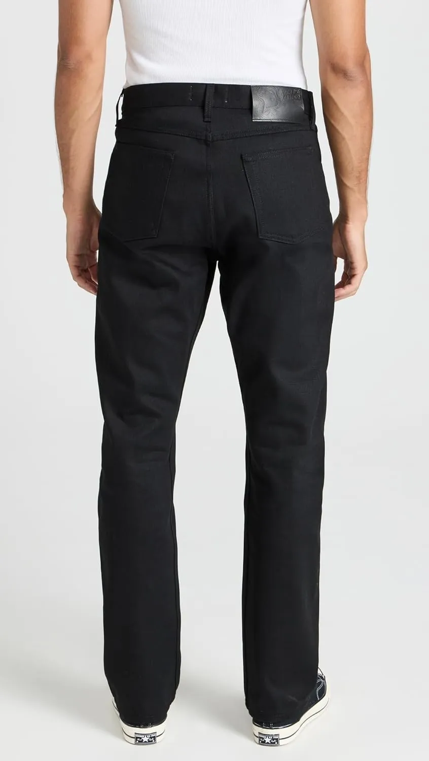 Naked & Famous Denim Men's True Guy - Solid Black Selvedge Jeans
