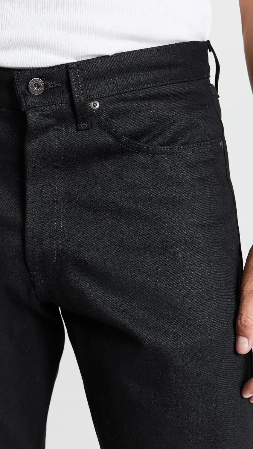 Naked & Famous Denim Men's True Guy - Solid Black Selvedge Jeans