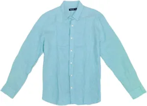 Nautica Mens Classic Fit Soft Linen Long Sleeve Shirt (as1, Alpha, 3X_l, Regular, Regular, Angel Blue)