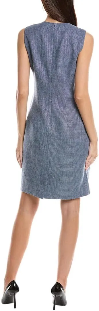 New York Harpson Wool & Linen-Blend Sheath Dress