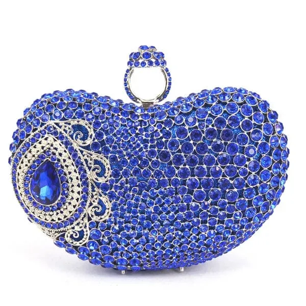 Newest finger ring Gold Metal Clutch Bag Wemen Wedding White Party Prom Evening Bag water drop Pattern banquet Handbag SC428