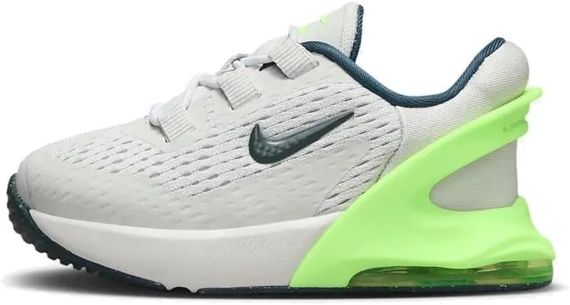 Nike Air Max 270 GO Baby/Toddler Easy On/Off Shoes (DV1970-006, Photon Dust/Lime Blast/Summit White) Size 5