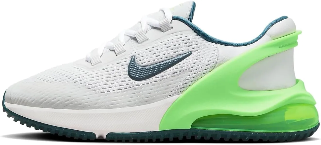 Nike Air Max 270 GO Big Kids' Easy On/Off Shoes (DV1968-006, Photon Dust/Lime Blast/Summit White) Size 5.5
