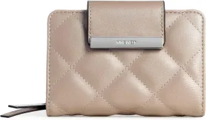 Nine West Women's SLG French Designer Mirabella Frech Wallet with snap Holder and Zipper Compartment, All with Card and Money Designed in Soft Diamond Quilt with Interior Organization and Branding