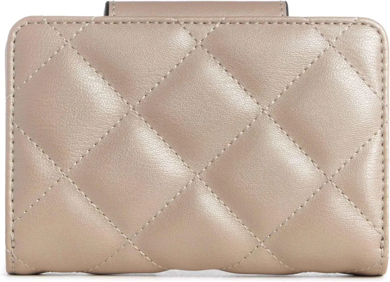 Nine West Women's SLG French Designer Mirabella Frech Wallet with snap Holder and Zipper Compartment, All with Card and Money Designed in Soft Diamond Quilt with Interior Organization and Branding