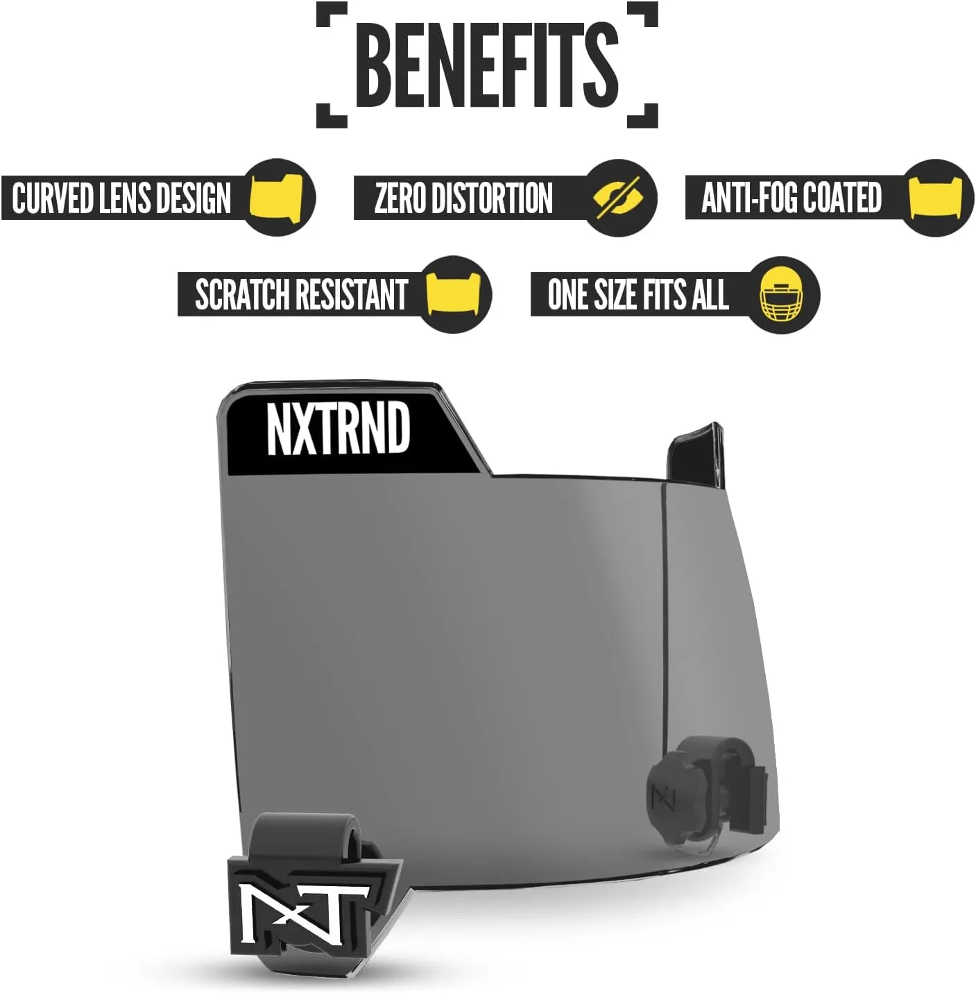 Nxtrnd VZR3 Football Visor, Curved Lens Technology, Fits Adult & Youth Football Helmets