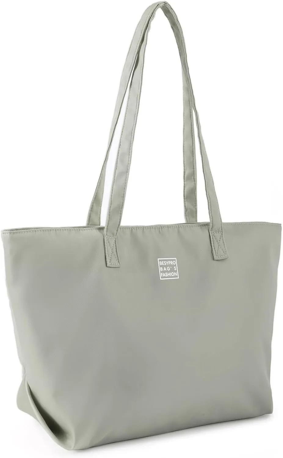 Nylon Tote Bag for Women Multi-pocket Large Shoulder Bag Casual Handbag with Zipper for Wrok Travel College