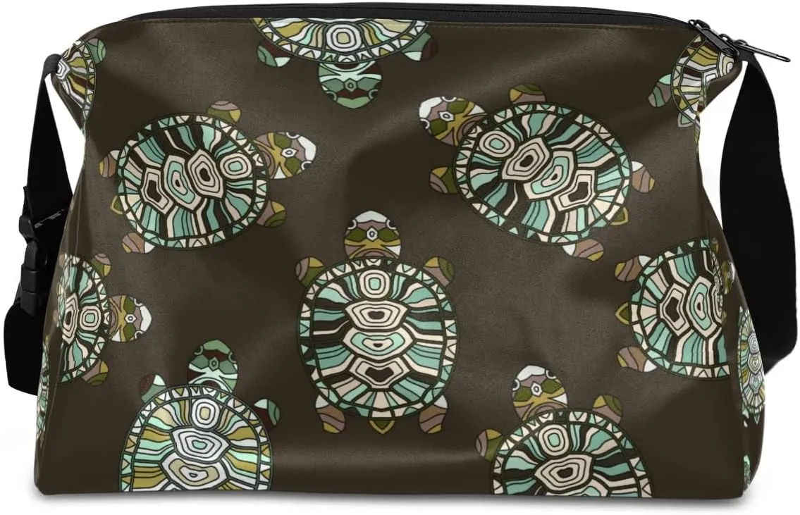 Ocean Sea Turtles Small Gym Bag for Men Women Workout Sport Duffle Bag Waterproof Weekender Overnight Bag Lightweight Carry on Tote Bag Crossbody Shoulder Travel Bag for Swim Yoge Dance