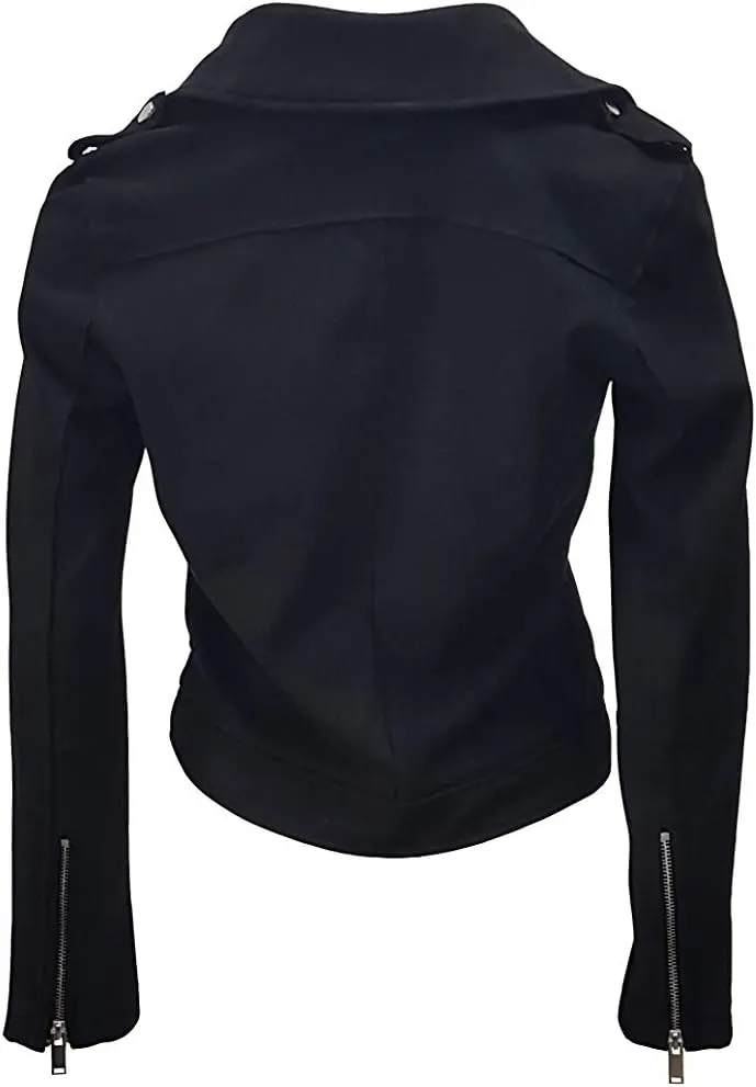 ODCOCD Faux Suede Jacket for Women Long Sleeve Zipper Up Casual Outwear