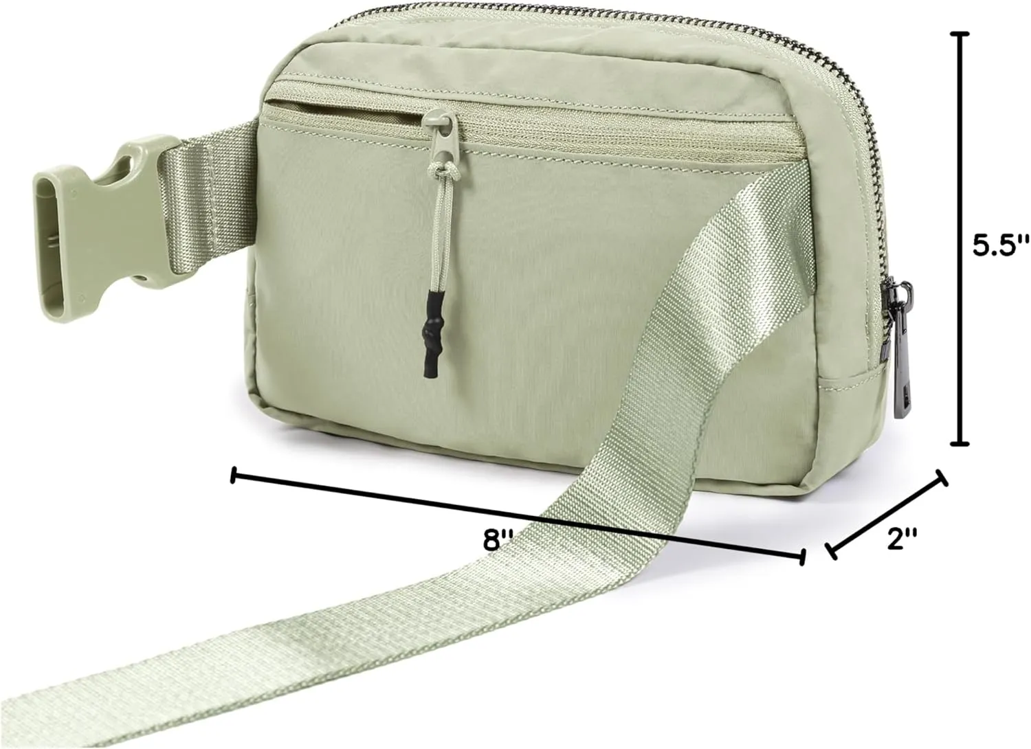 ODODOS Unisex Mini Belt Bag with Adjustable Strap Small Fanny Pack for Workout Running Traveling Hiking, Desert Sage