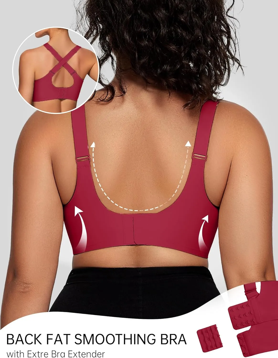 OEAK Womens Wireless Bras V Mesh Comfortable Bralette Supportive Tshirt Bra No Underwire Seamless Push Up Everyday Bras