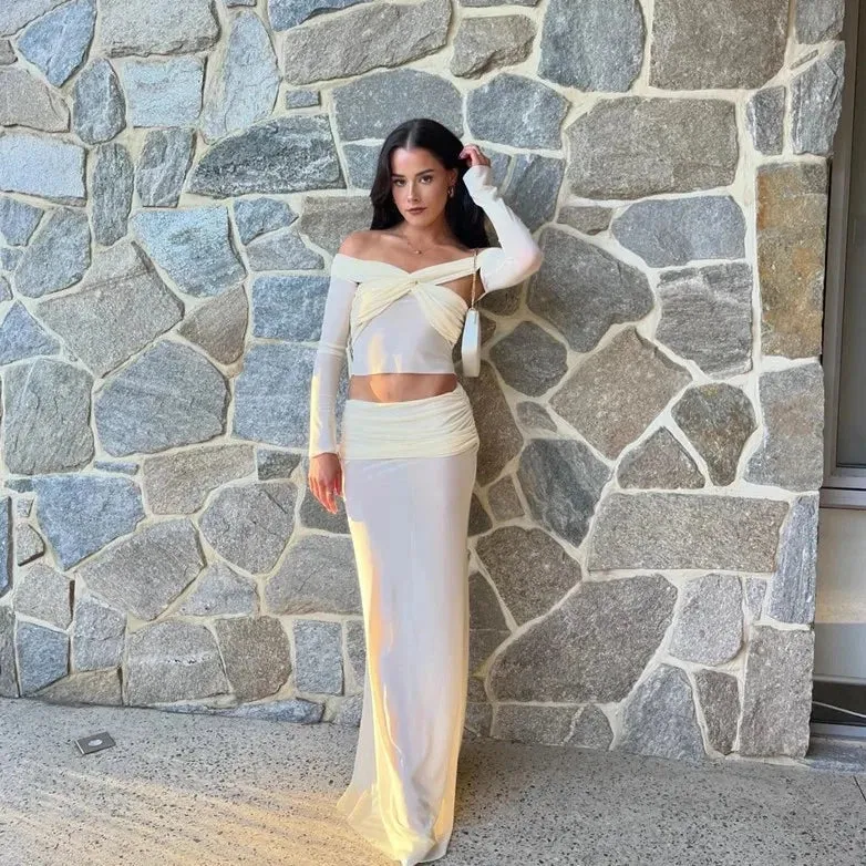 OFF SHOULDER TOP and MAXI Skirt SET