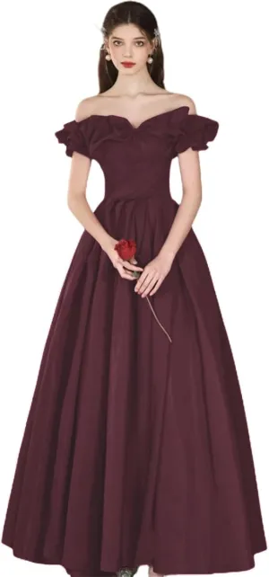 Off The Shoulder Strapless Prom Dress for Women A Line Long Elegant Evening Ball Gown 2025