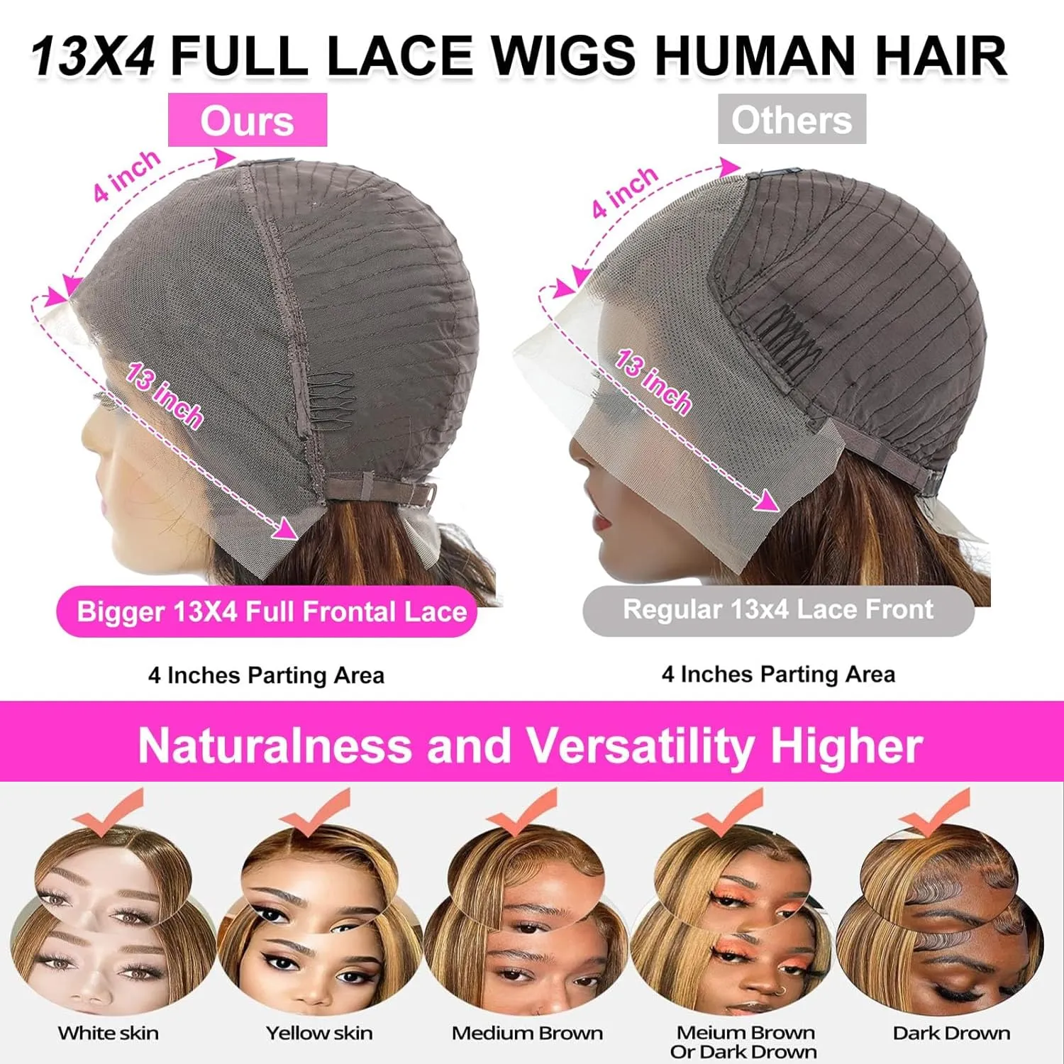 Ombre Lace Front Wig Human Hair 26 Inch 180% Density FB/30 13x4 Full Frontal Hd Transparent Lace Straight Lace Front Wig Human Hair Colored Wigs For Black Women Frontal Highlight Wig Human Hair