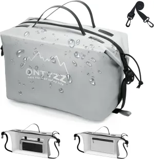 ONTYZZ Travel Toiletry Bag Makeup Bag with Handle Waterproof Cosmetic bag with strap for Toiletries Carry-on Travel Accessories Essentials,1 Grey