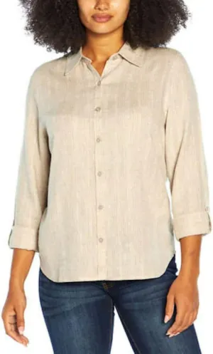 Orvis Women's Long Sleeve Linen Blend Top