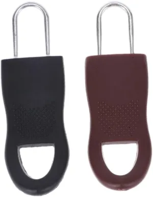 OSALADI 2 Sets Easy to Use Zipper Pulls for Handbag and Luggage Repair Durable Resin and Black Replacement Parts for Backpack and Coat Convenient Installation