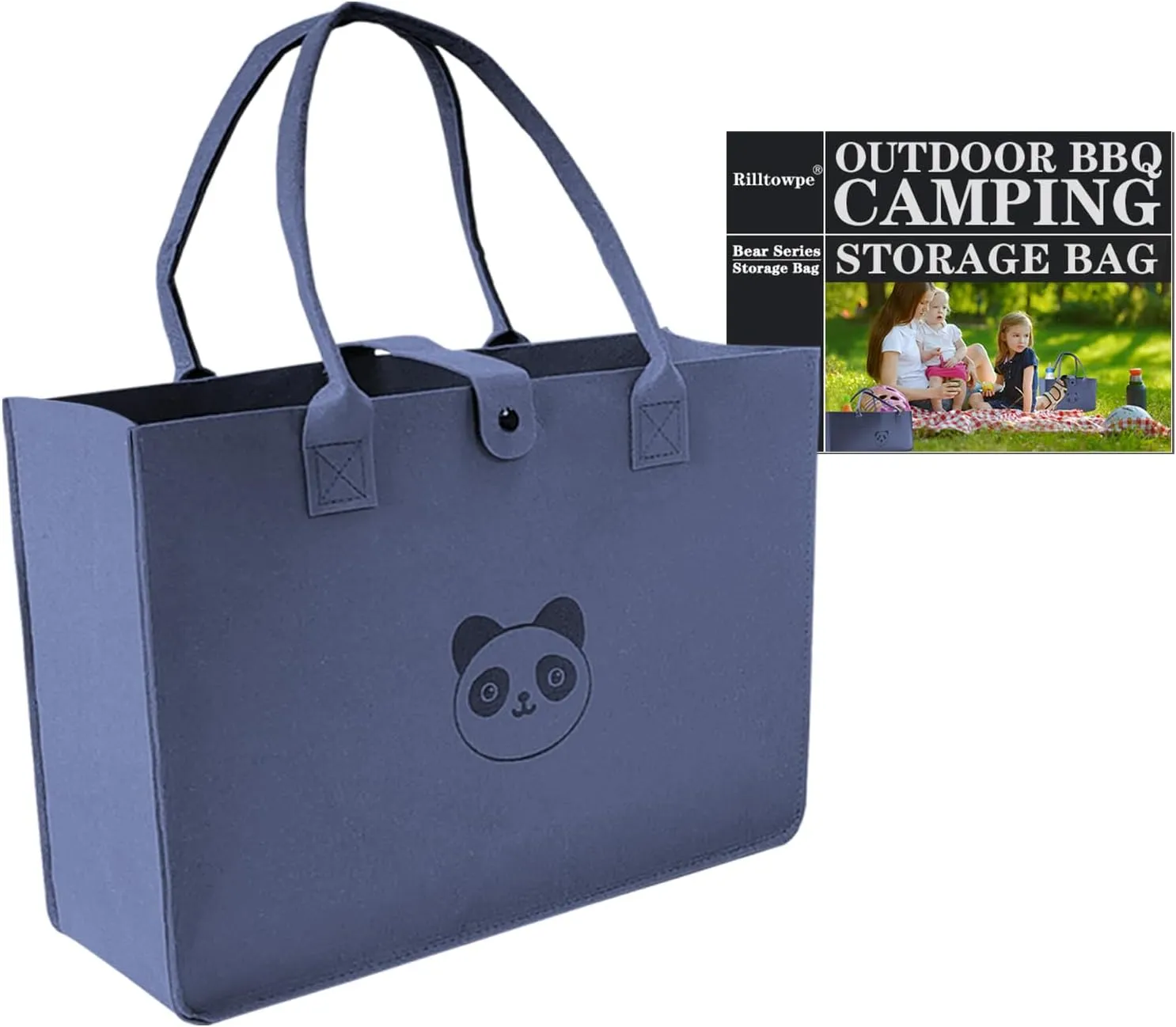 Outdoor Storage Bag for BBQ Camping, Picnic and Shopping