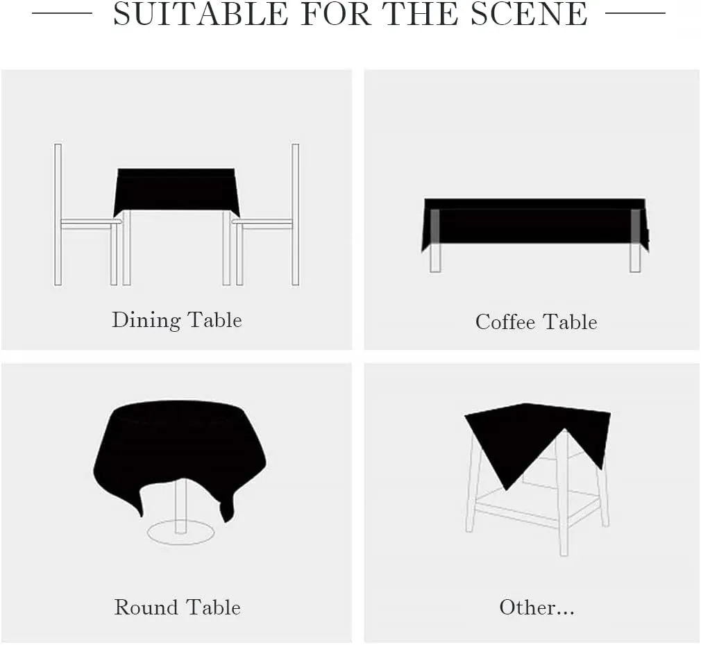 Pahajim Autumn Table Cloth Camping Tablecloth Fall Rustic Table Cover for Dining Farmhouse Table Cloths Thanksgiving Christmas Table Cloth Rectangle Table (Hollow White, Square,55 x 55 Inch,4 Seats)