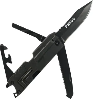 Pakoc Multitool Pocket Knife，Small Pocket Knives with Bottle Opener Mini Pry Tool，Ideal Gifts for Men Women