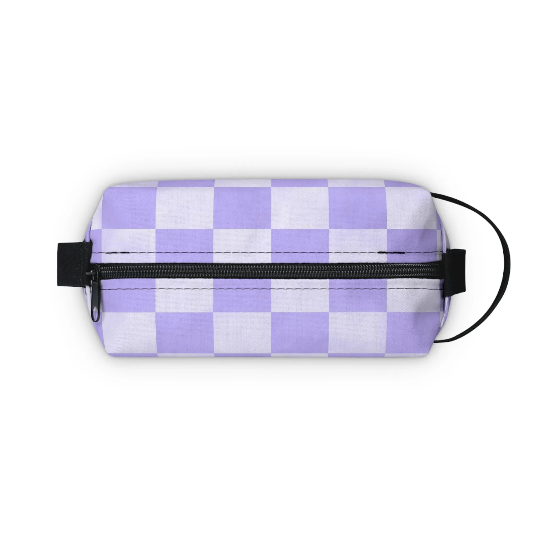 Pastel Checkers Toiletry Bag - Water-Resistant & Chic Cosmetic Organizer - Lightweight Travel Pouch - Elegant Bathroom Accessory
