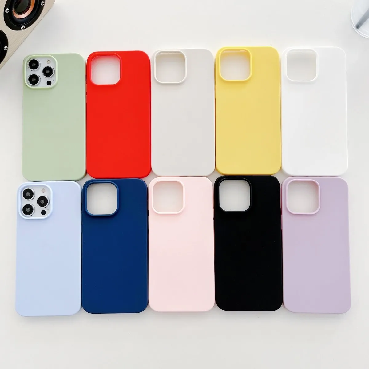 Pastel Chic Silicone iPhone 12/11/SE Case - Durable & Washable