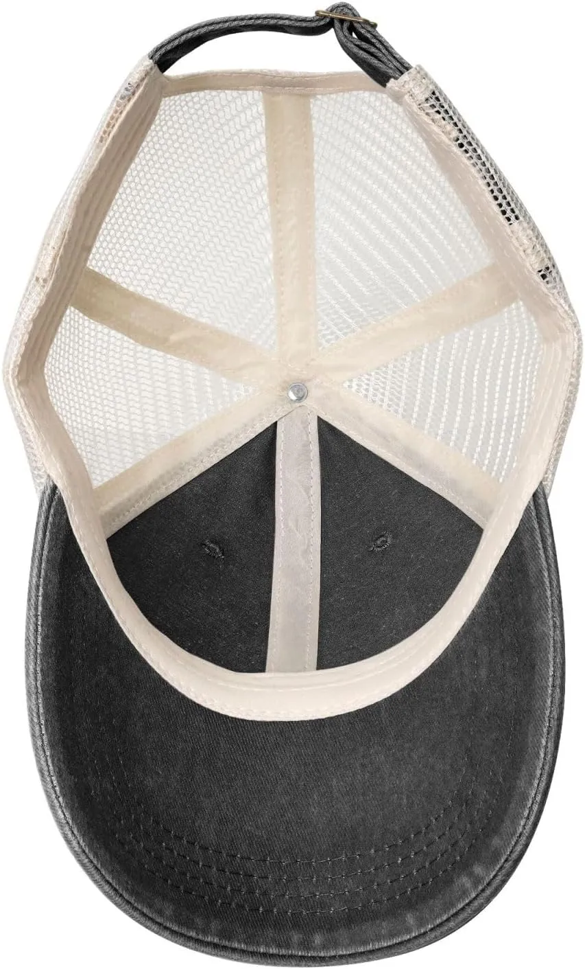 Pasture at Sundown in Orange Sunny Beams Printed Cowboy Mesh Baseball Cap â€” Adjustable mesh