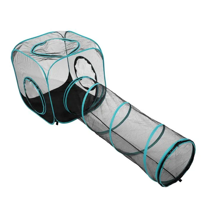 Paws & Claws - 195 x 70 x 70cm Mesh Pop-Up Activity Centre - 2 Piece Set