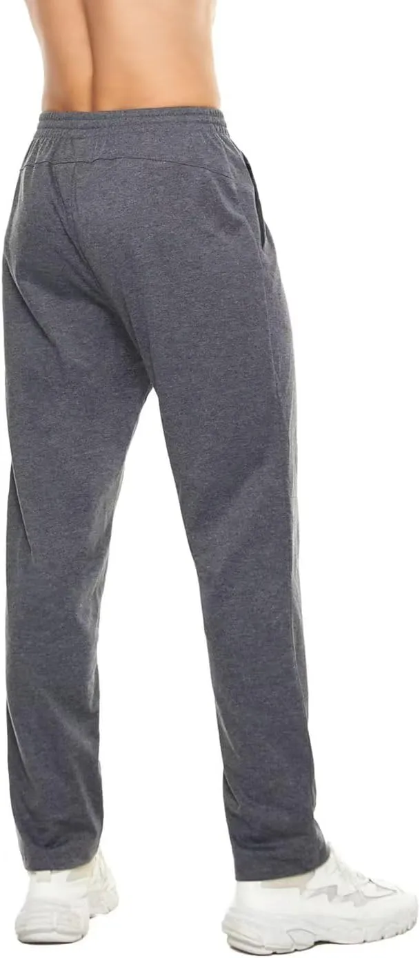 Pdbokew Men's Running Pants Athletic Pants with Zipper Pockets