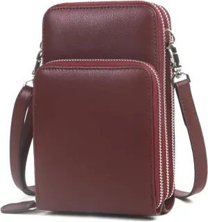 Pearl Angeli Small Crossbody Bag RFID Cellphone Wallet Purse Mini Ladies Handbag Purse with Shoulder Strap