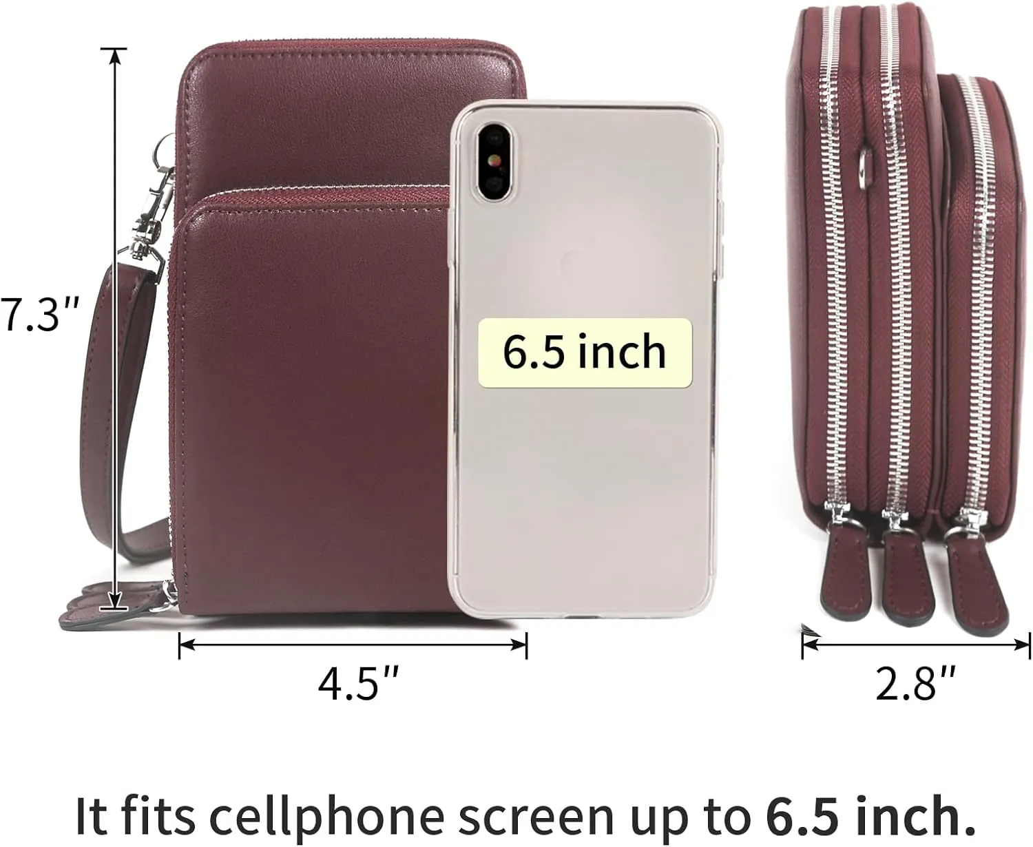 Pearl Angeli Small Crossbody Bag RFID Cellphone Wallet Purse Mini Ladies Handbag Purse with Shoulder Strap