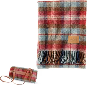 PENDLETON Carry Along Motor Robe with Leather Carrier, Ruby Beach