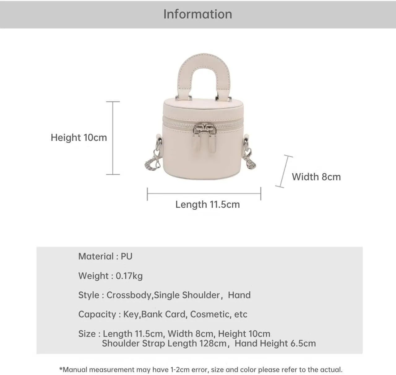 Personality Purse 2024 New Crossbody Bag Bucket Bag PU Leather Zipper Handbag with Handles