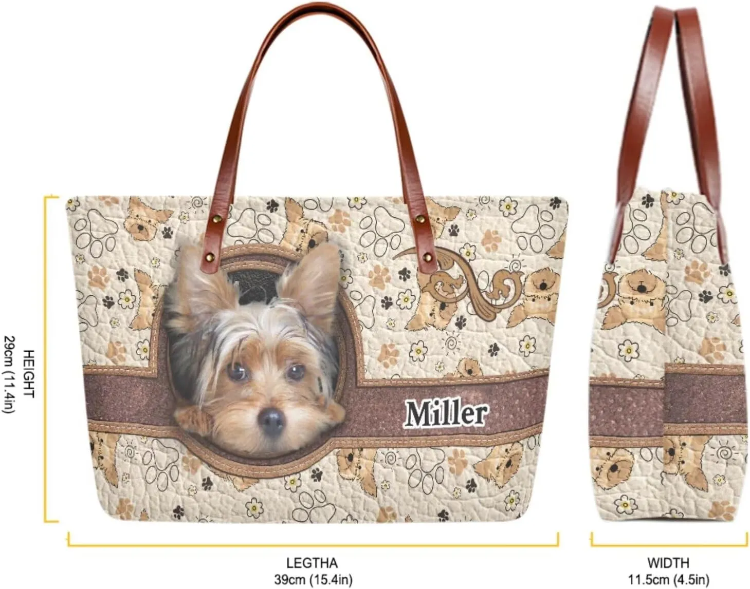 Personalized Purse 3 Pcs Custom Purse and Wallet Set with Makeup Bag Customized Tote Bag with Name for Women