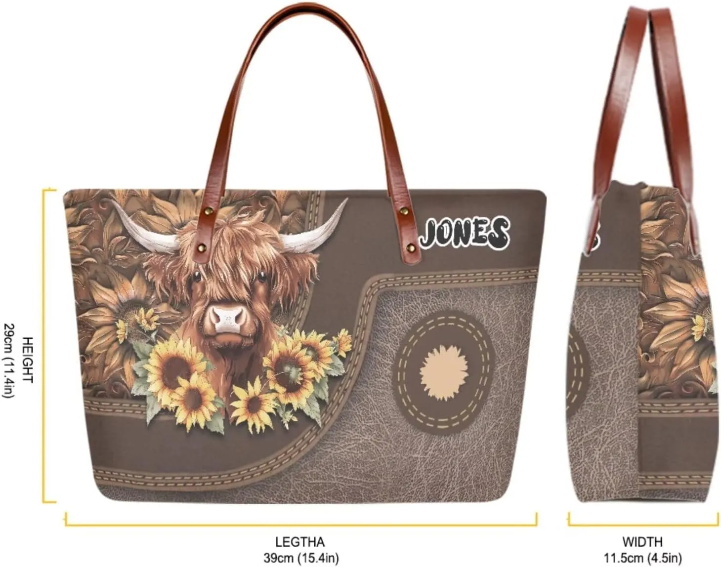 Personalized Purse 3 Pcs Custom Purse and Wallet Set with Makeup Bag Customized Tote Bag with Name for Women
