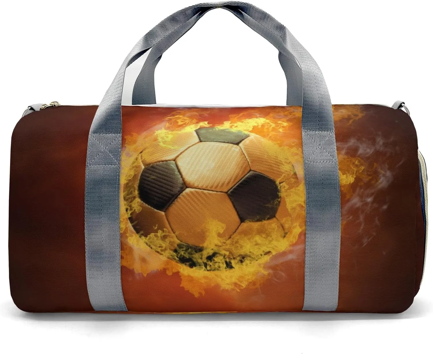 Personalized Sport Duffle Bag for Travel,Custom Carry on Bag Hot Soccer Ball Cool Travel Bags Duffel Bag Overnight Weekend Gym Bag