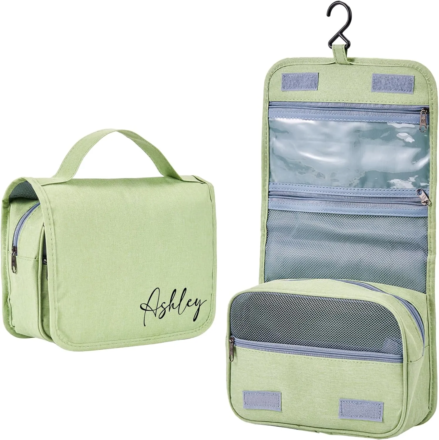 Personalized Toiletry Bag - Large Capacity Cosmetic Bag with Hanging Hook,Waterproof Travel Makeup Bag,Makeup Organizer for Women,Travel Essentials