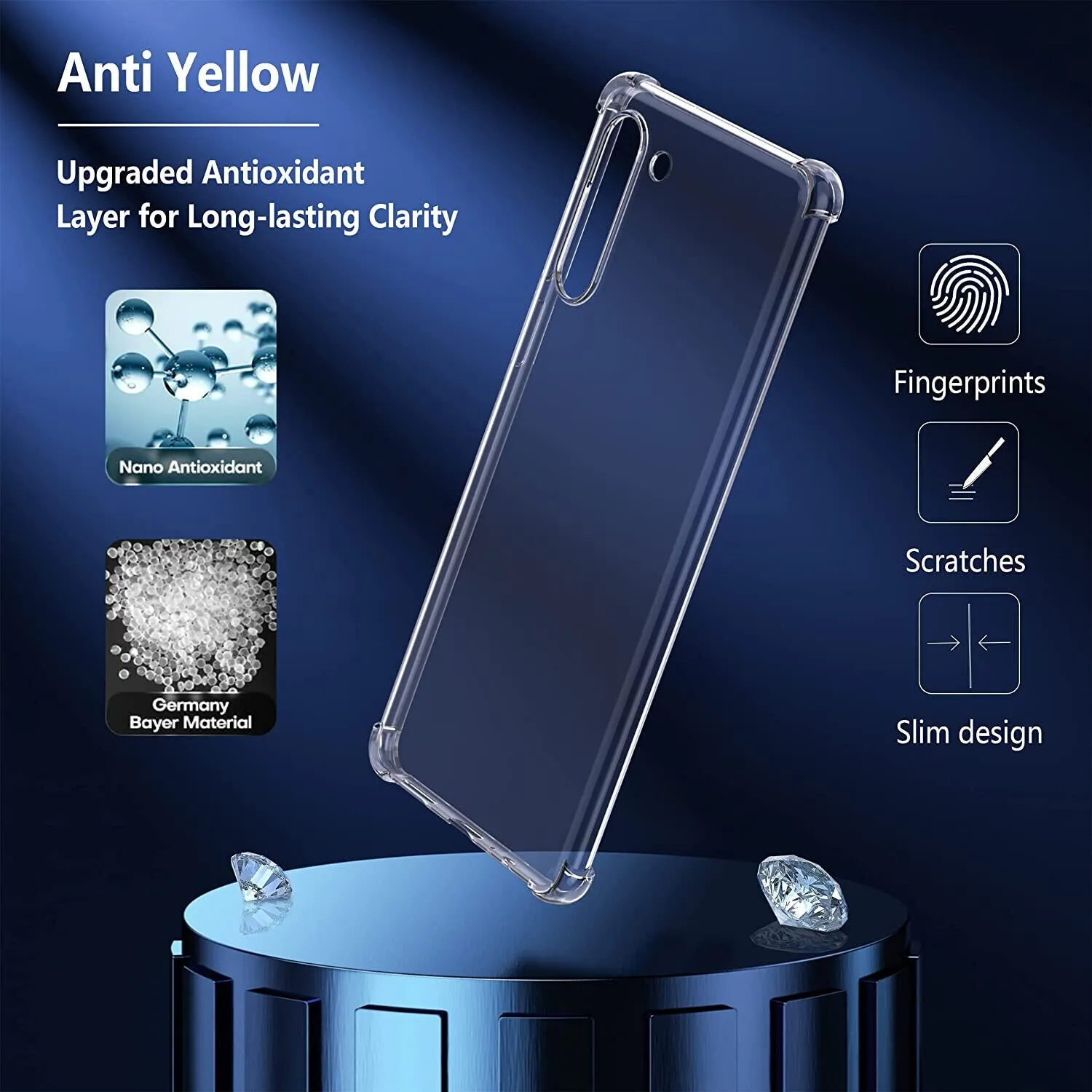 Phone Case Samsung Galaxy S23  Plus Clear Silicone Slim Shockproof Gel Cover