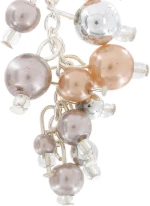 Pierced Earrings Gray Mauve Faux Pearl Chandelier 2" Earrings For Women Set