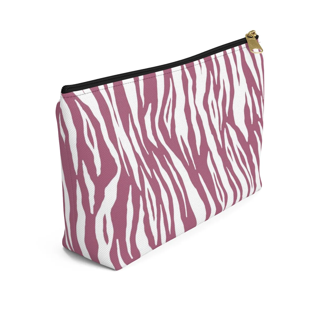 Pink Tiger Stripes Accessory Pouch w T-bottom