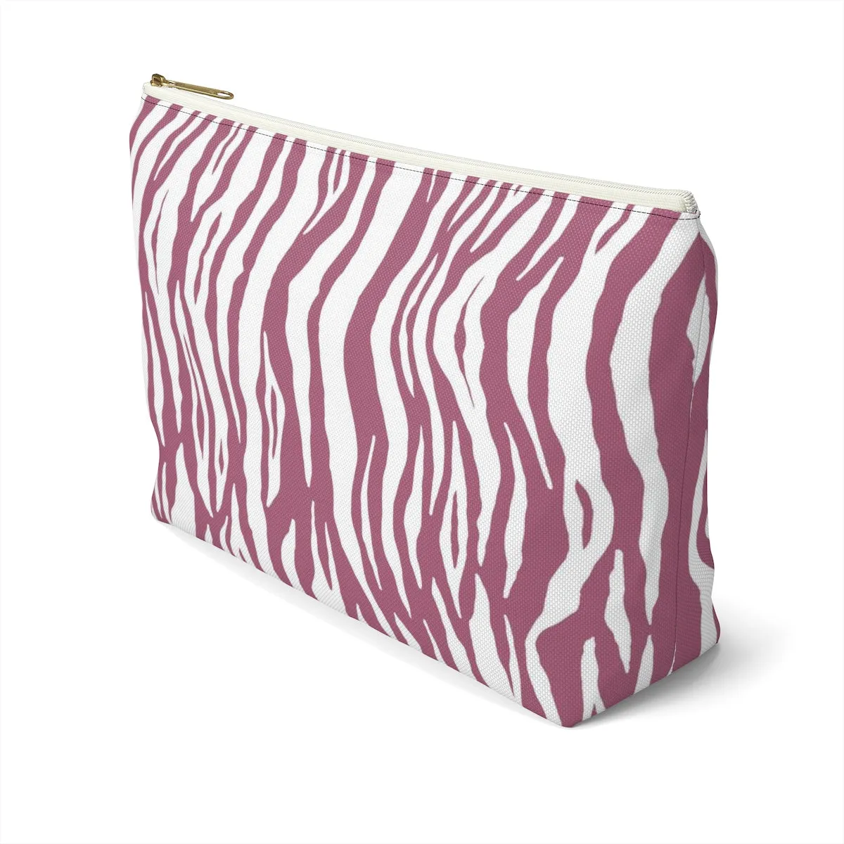 Pink Tiger Stripes Accessory Pouch w T-bottom