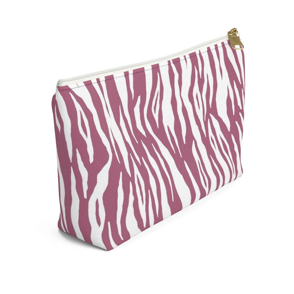 Pink Tiger Stripes Accessory Pouch w T-bottom