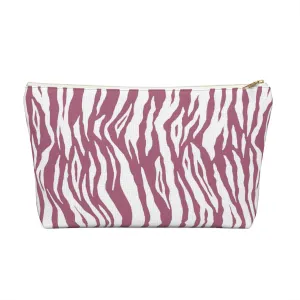 Pink Tiger Stripes Accessory Pouch w T-bottom