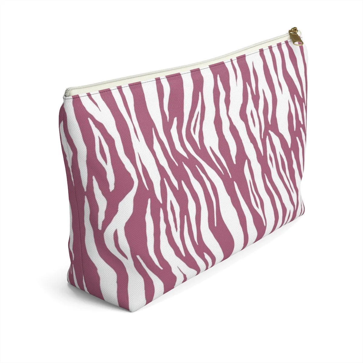 Pink Tiger Stripes Accessory Pouch w T-bottom