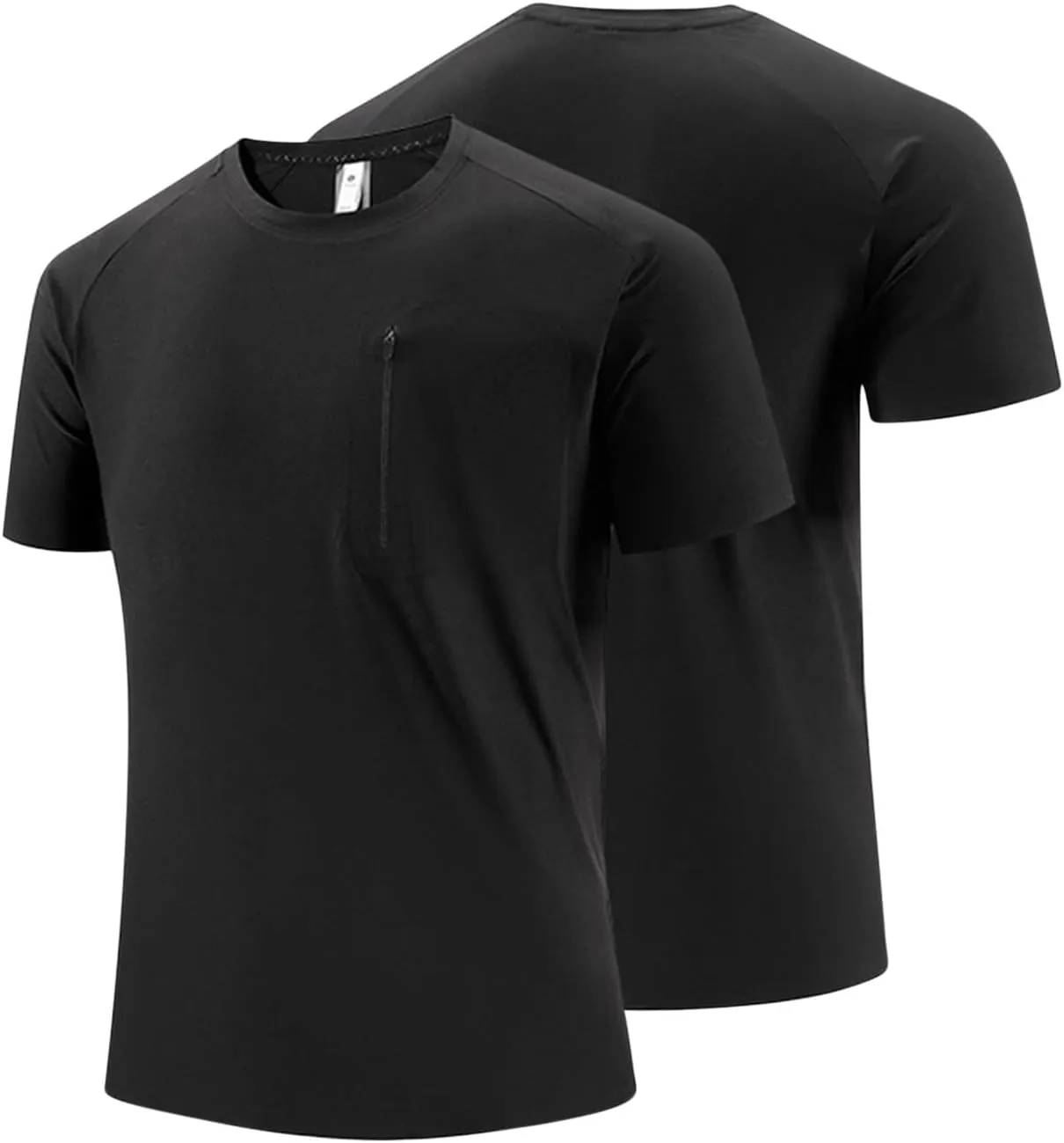 Plus Size T-Shirts for Men Casual Fashion Workout Athletic Crew Neck Short Sleeve Blouse Casual Solid Quick Dry Tops