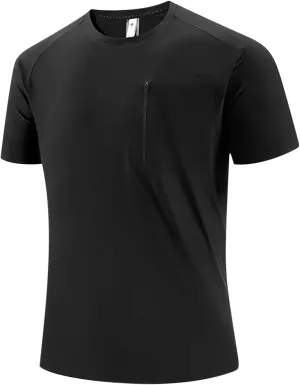 Plus Size T-Shirts for Men Casual Fashion Workout Athletic Crew Neck Short Sleeve Blouse Casual Solid Quick Dry Tops