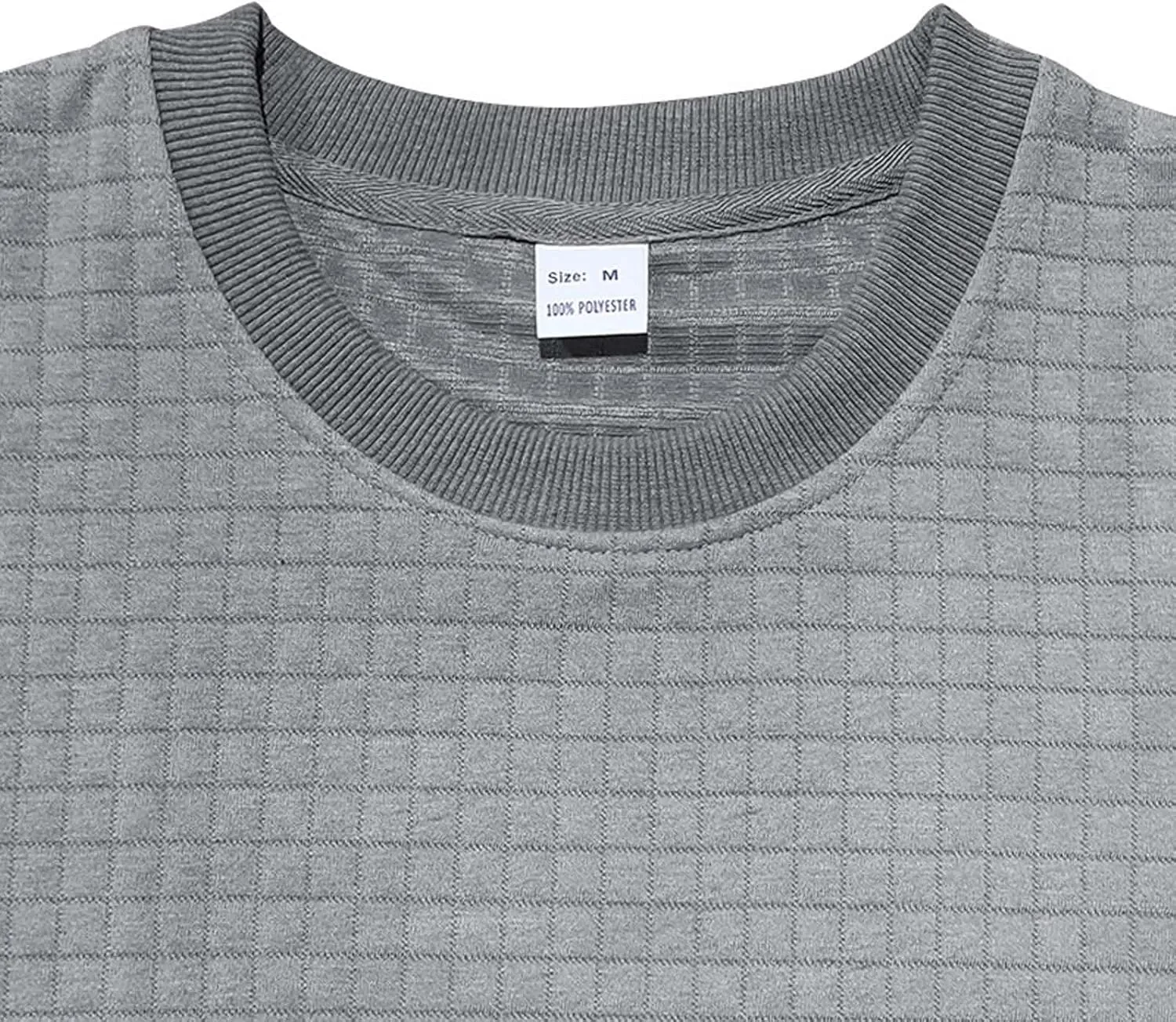Plus Size Waffle Knit Shirt for Men Summer Crew Neck Short Sleeve Textured Tops Casual Solid Loose Comfy Soft Blouse